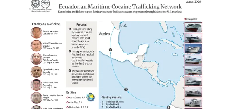 John Reimberg: barcos que aparentaban ser pesqueros abastecían a naves usadas para transportar droga