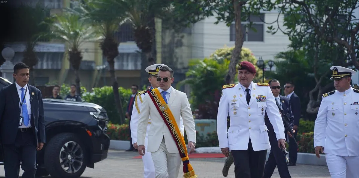 Daniel Noboa destaca la labor de las Fuerzas Armadas en la conmemoración del Combate Naval de Jambelí