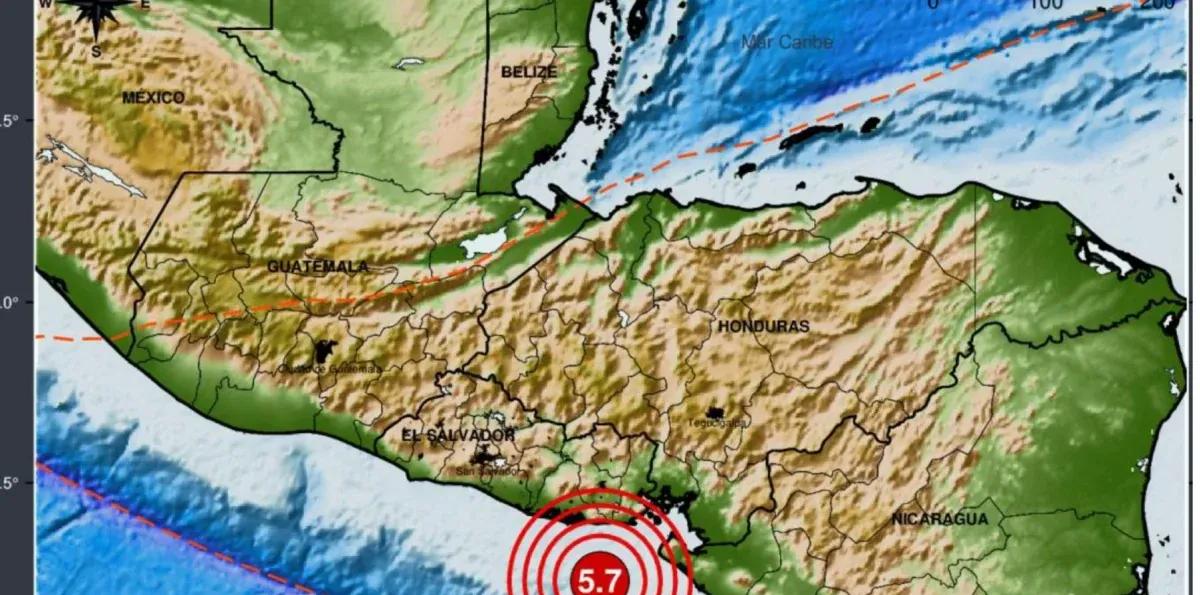 Un sismo de 5,7 remeció El Salvador: esto se sabe del movimiento telúrico