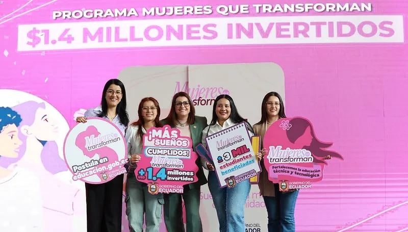 Gobierno de Ecuador presenta iniciativa Mujeres que Transforman 2026 con inversión de $ 1,4 millones