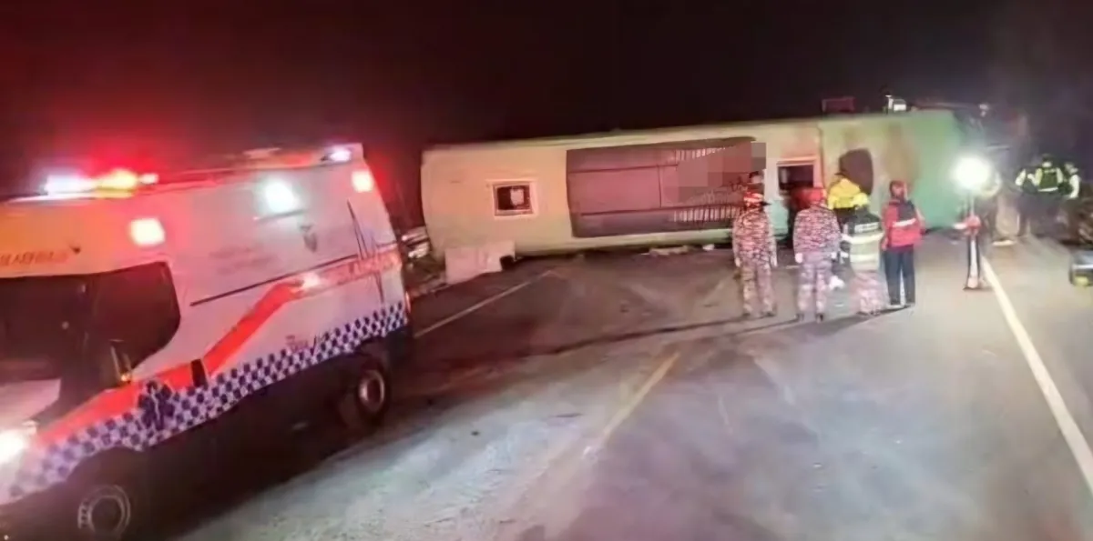 Accidente de bus en Tungurahua dejó un fallecido y nueve heridos