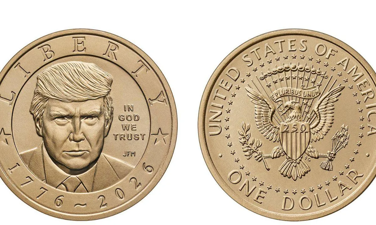 EE.UU. presenta el diseño de la moneda conmemorativa con el rostro de Trump